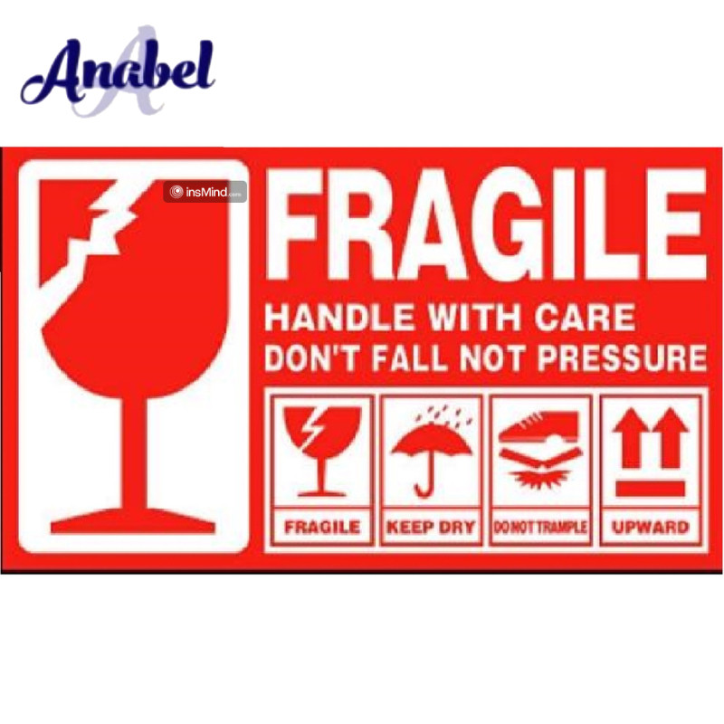 

ELMO 12 Pcs Stiker Fragile Uk 9 x 5 cm