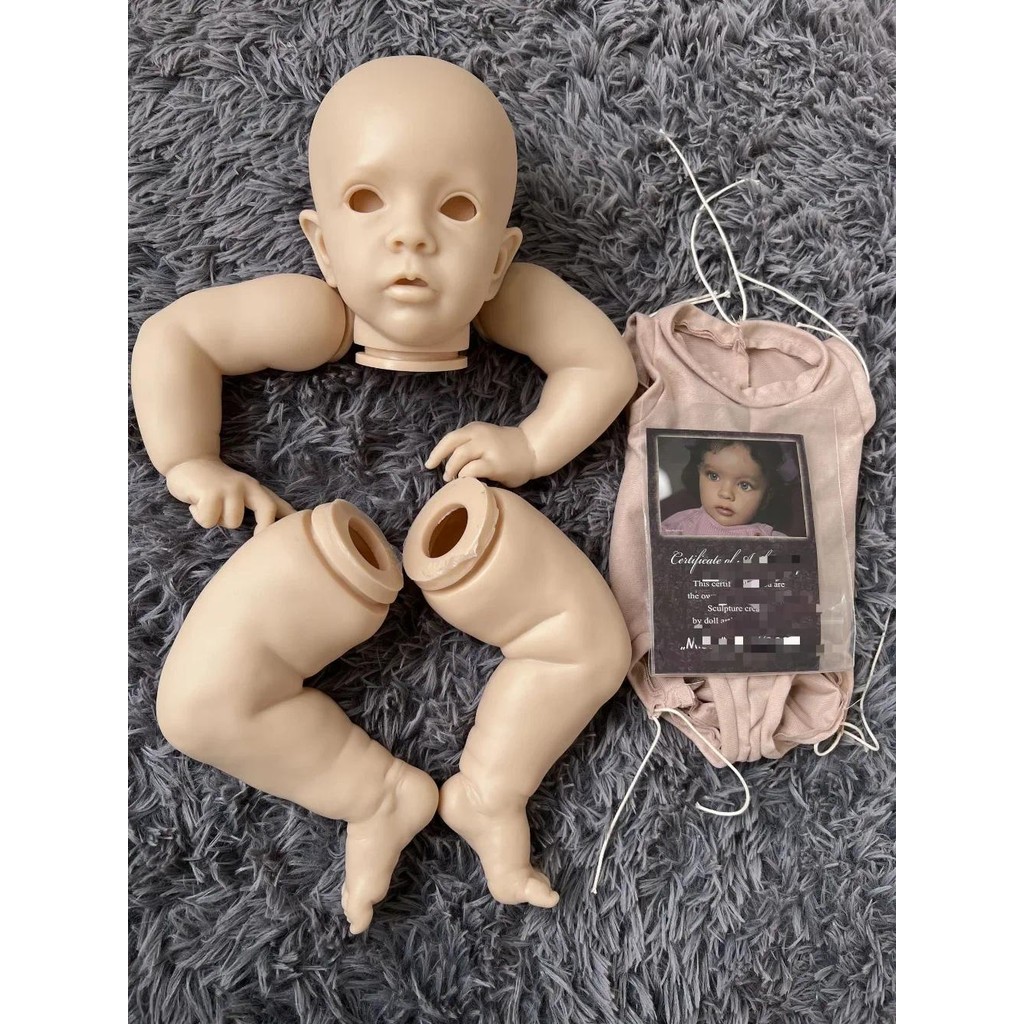 

22inch Reborn Doll Kit Missy Lifelike Soft Touch Unfinished Doll Parts with Cloth Body and Eyes COA included Bebe Reborn Kit