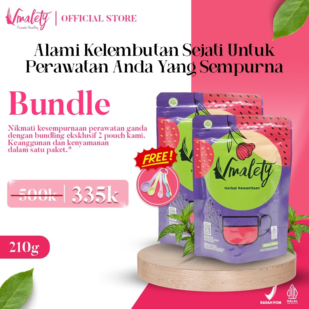 

Vmalety 2 pouch - Minuman herbal kewanitaan rasa mixberry | mengatasi masalah kewanitaan | nyeri haid | keputihan & bau | promil | dan masalah kewanitaan lainnya