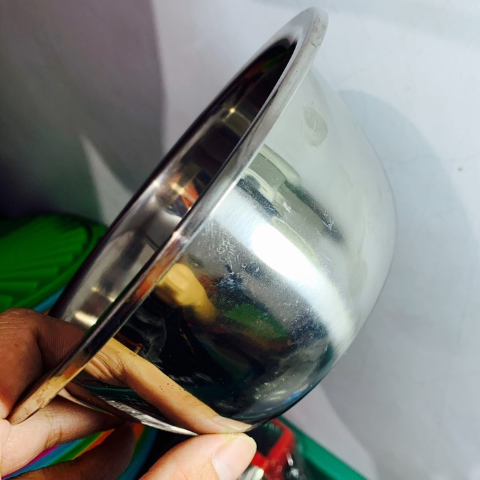 mangkok stainless steel 18 cm bowl tahan karat mangkuk 555 makapal