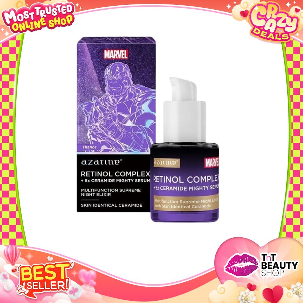 Azarine Retinol Complex + 5x Ceramide Mighty Serum 20ml ( Marvel ) | Tnt Beauty Shop