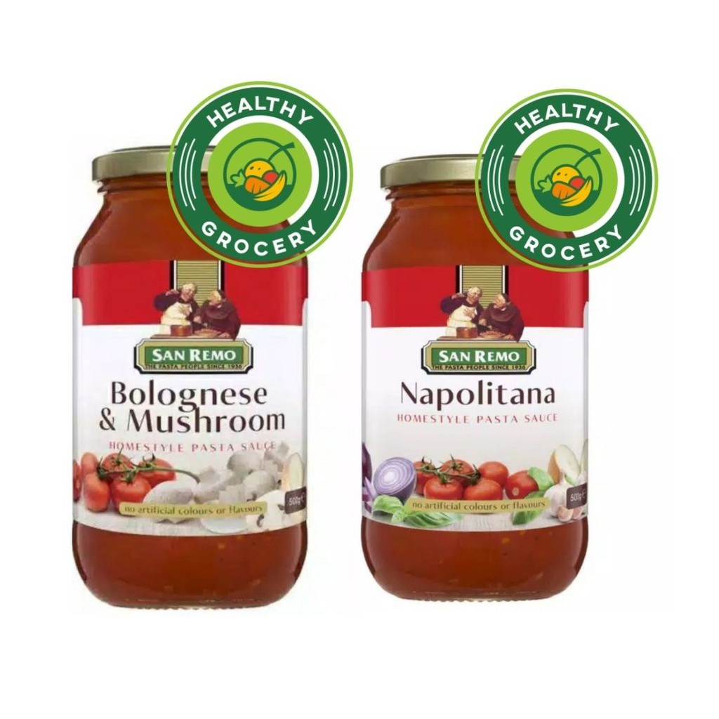 

San Remo Homestyle Pasta Sauce 500 gr Bolognese & Mushroom / Napolitana