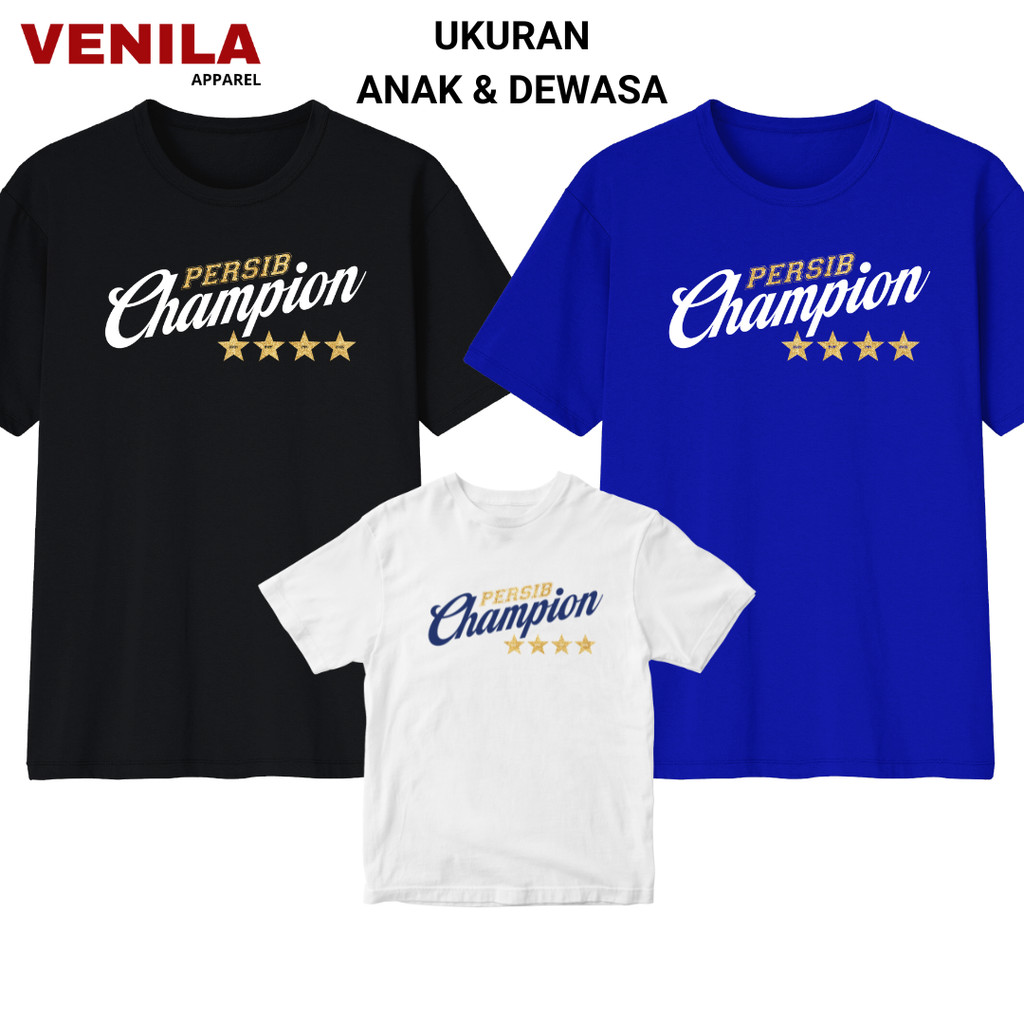 KAOS PERSIB ANAK DEWASA CHAMPION JUMBO / BAJU PERSIB BACK TO CHAMPIONS