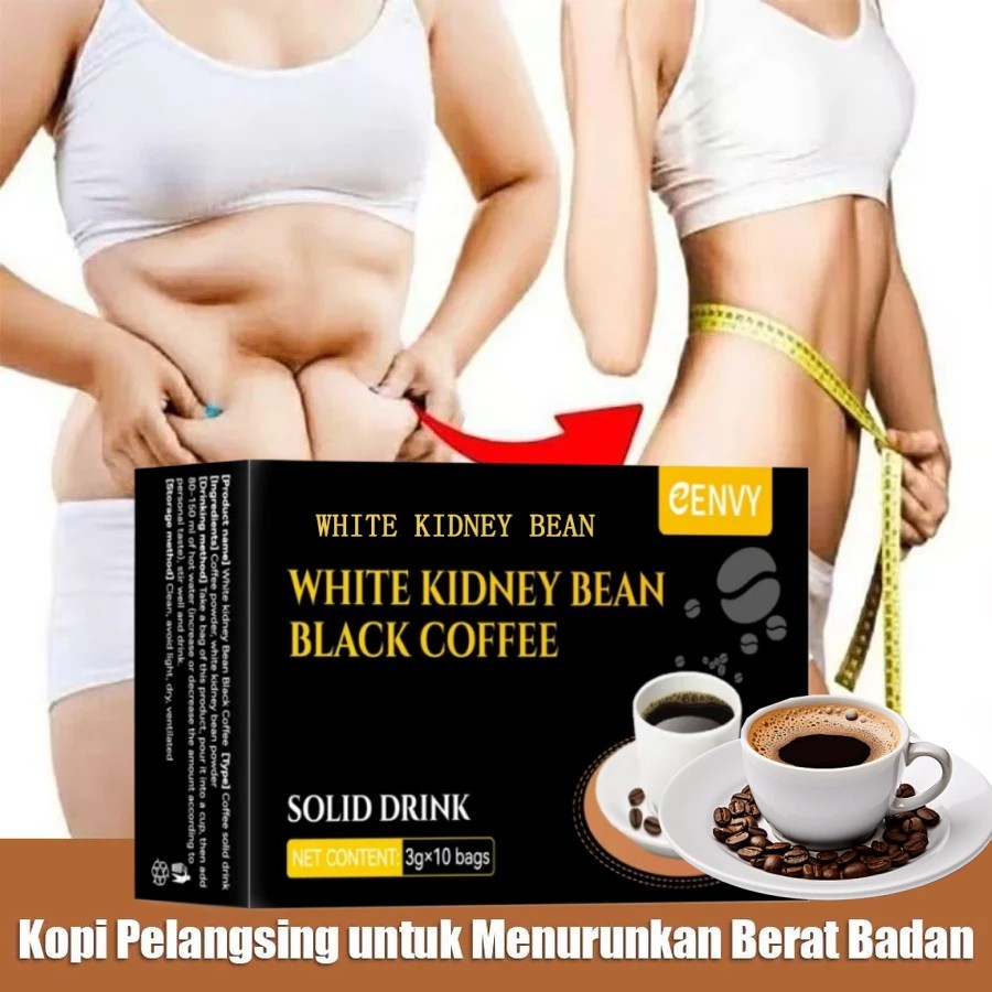 

Kopi Pelangsing L-Karnitin White Kidney Bean Black Coffee Kopi Diet Kopi Hitam Menurunkan Berat Badan Dengan Cepat detox slim fat burner [Isi 10 Sachet] 30gr
