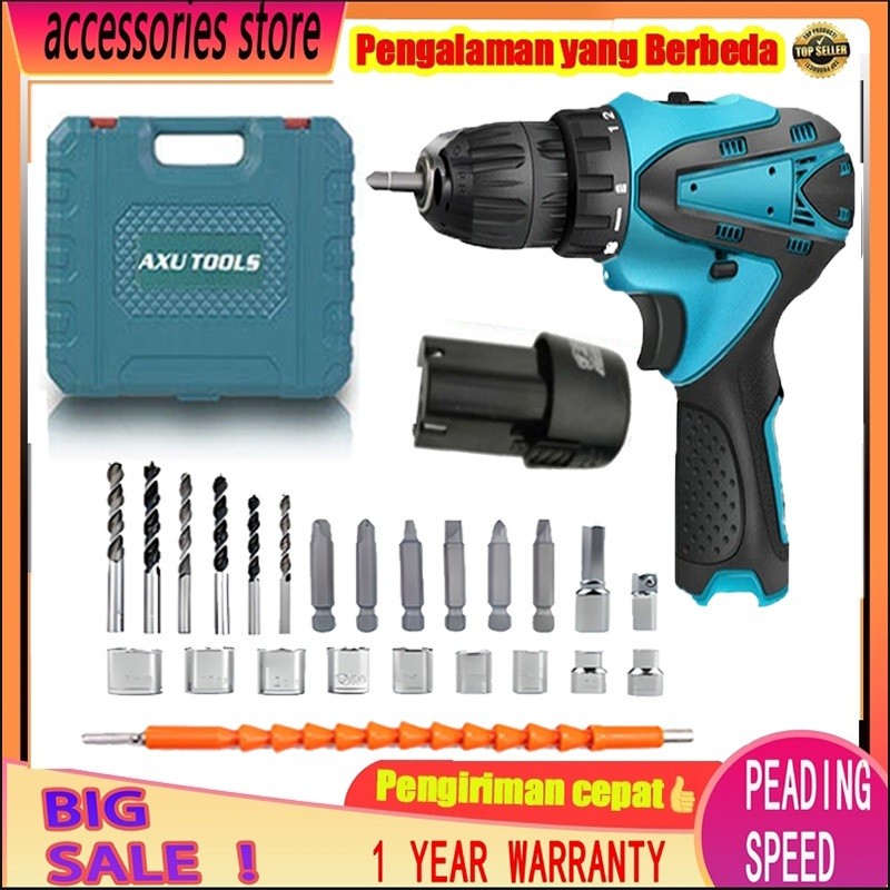 【Promo】Bor Listrik / Mesin Bor Cordless /bor cordless impact drill / Bor dampak- ksesoris bor cordle