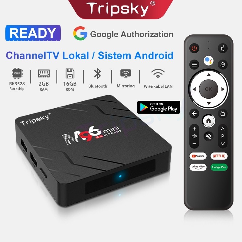 Tripsky M96mini-Voice version Android Tv Box Ram 2gb Rom 16gb Android Tv 13 OS STB Bluetooth 4K RK35