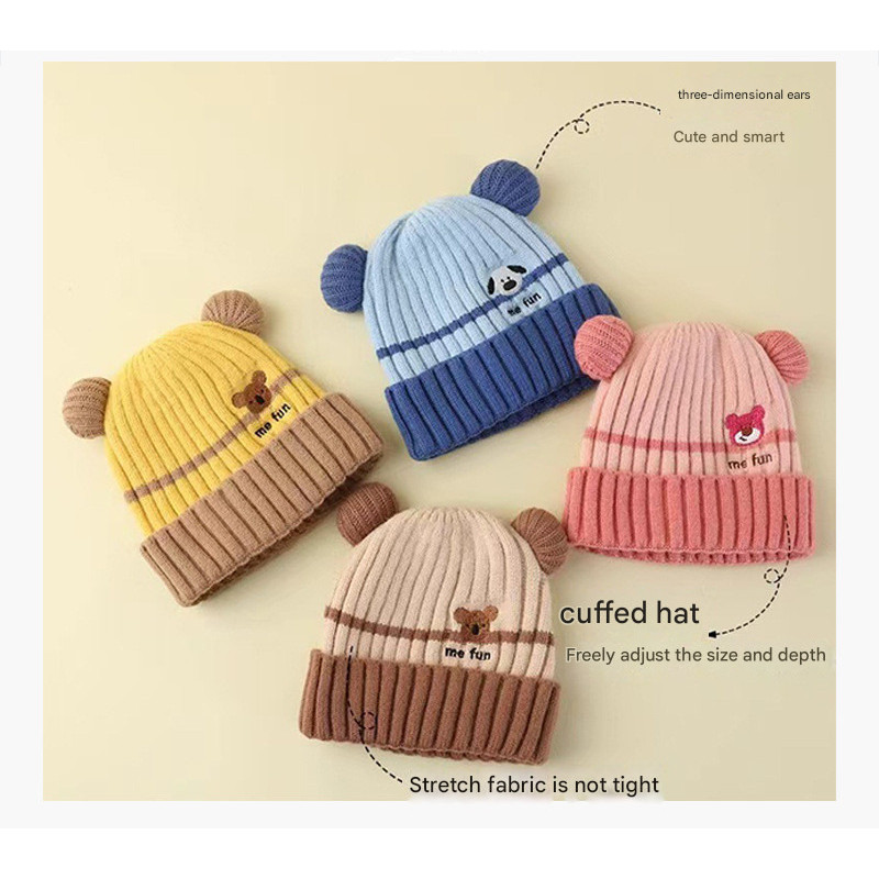 SB Topi Kupluk Rajut Karakter Hewan 3D Cocok untuk anak Perempuan dan laki laki usia 3 bulan-2 tahun