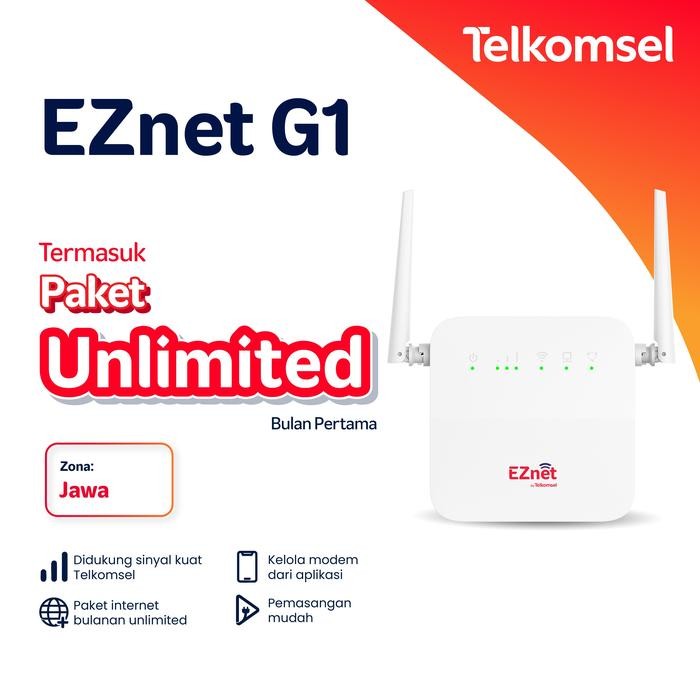Telkomsel EZnet G1 Internet Modem Wifi Unlimited - Jawa