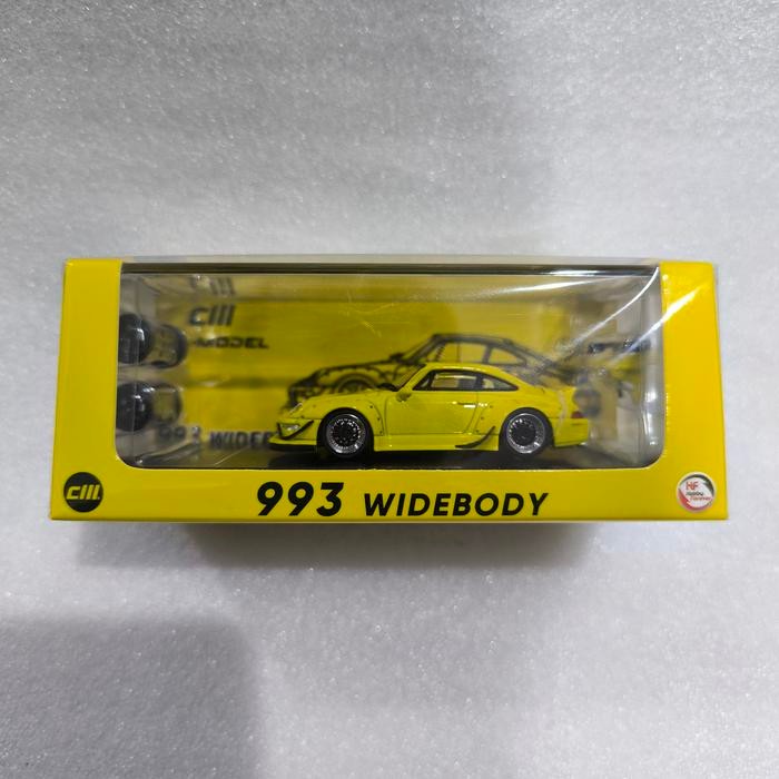 DIECAST CM MODEL PORSCHE RWB 993 YELLOW INDONESIA EXCLUSIVE