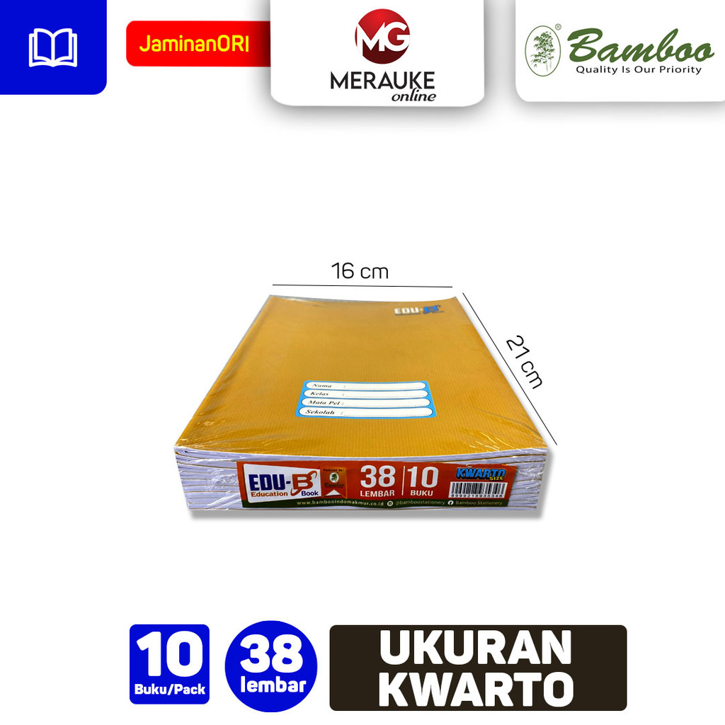 

Bamboo Buku Tulis Kwarto 38 Lembar EDU-B