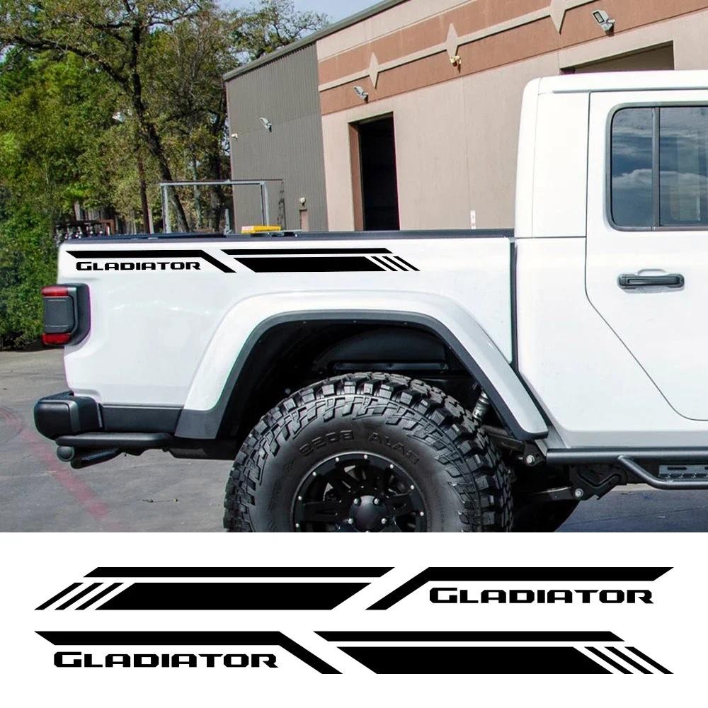 Pickup Trunk Side Stickers For Jeep Gladiator JT Truck Graphics Stripes Style Car Decals Vinyl Cover