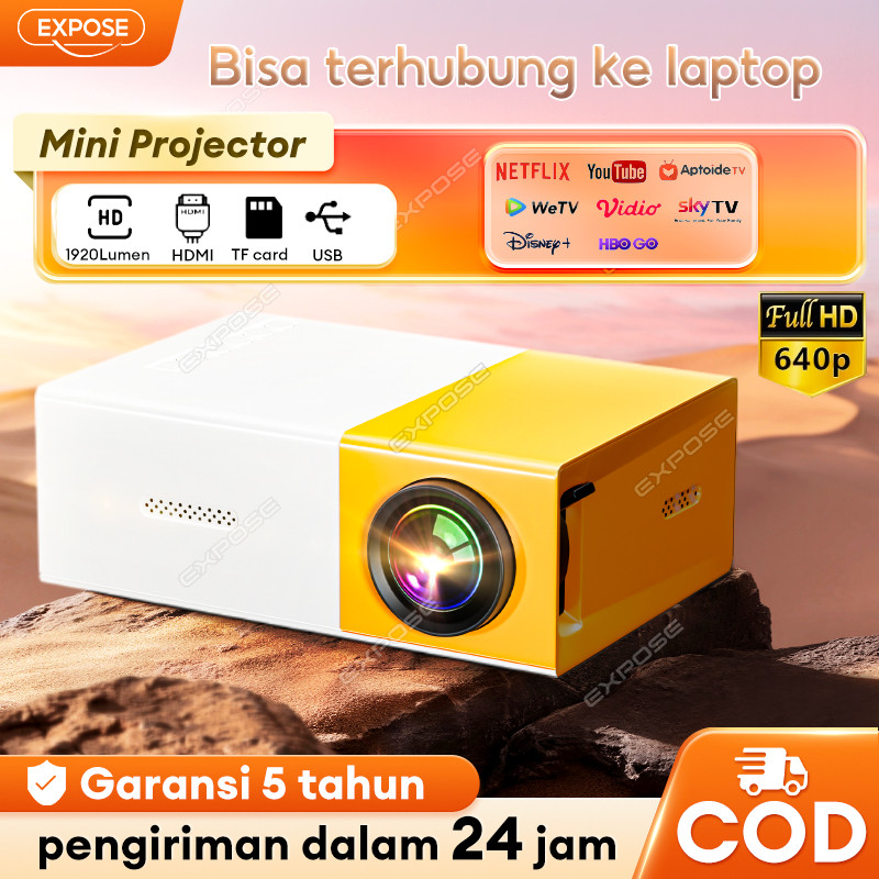 Projector Mini For Phone Portable Home Theater Murah Mini Proyektor YG300 USB HDMI Laptop Projector