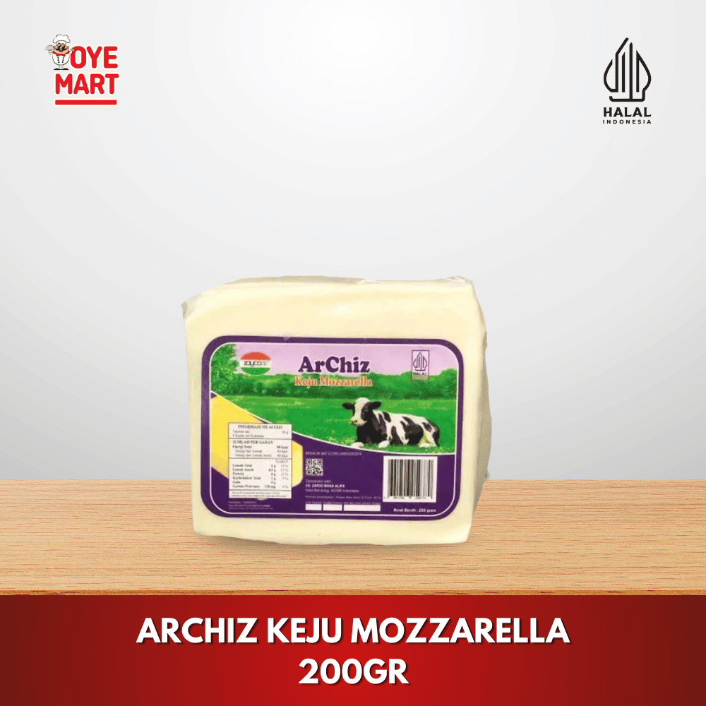 

ARCHIZ KEJU MOZZARELLA 200GR/MOZARELA CHEESE