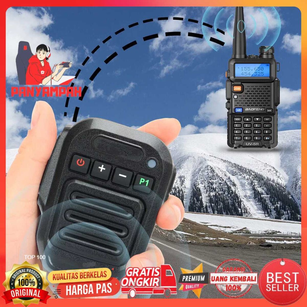 RADTEL Speaker Microphone Walkie Talkie PTT Wireless Bluetooth - T5