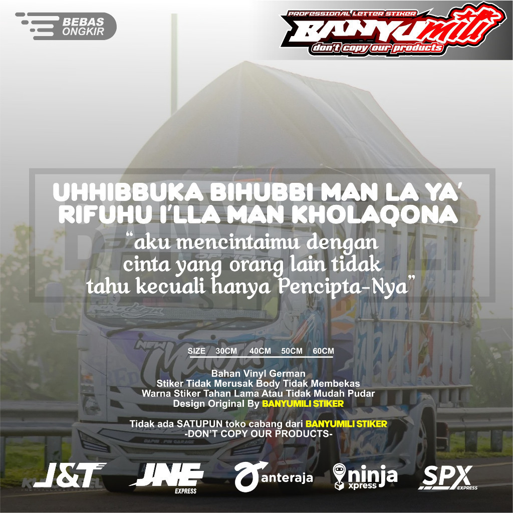 Stiker kaca truk kata kata variasi kaca pintu bak truk stiker cutting kata kata cinta sticker truk