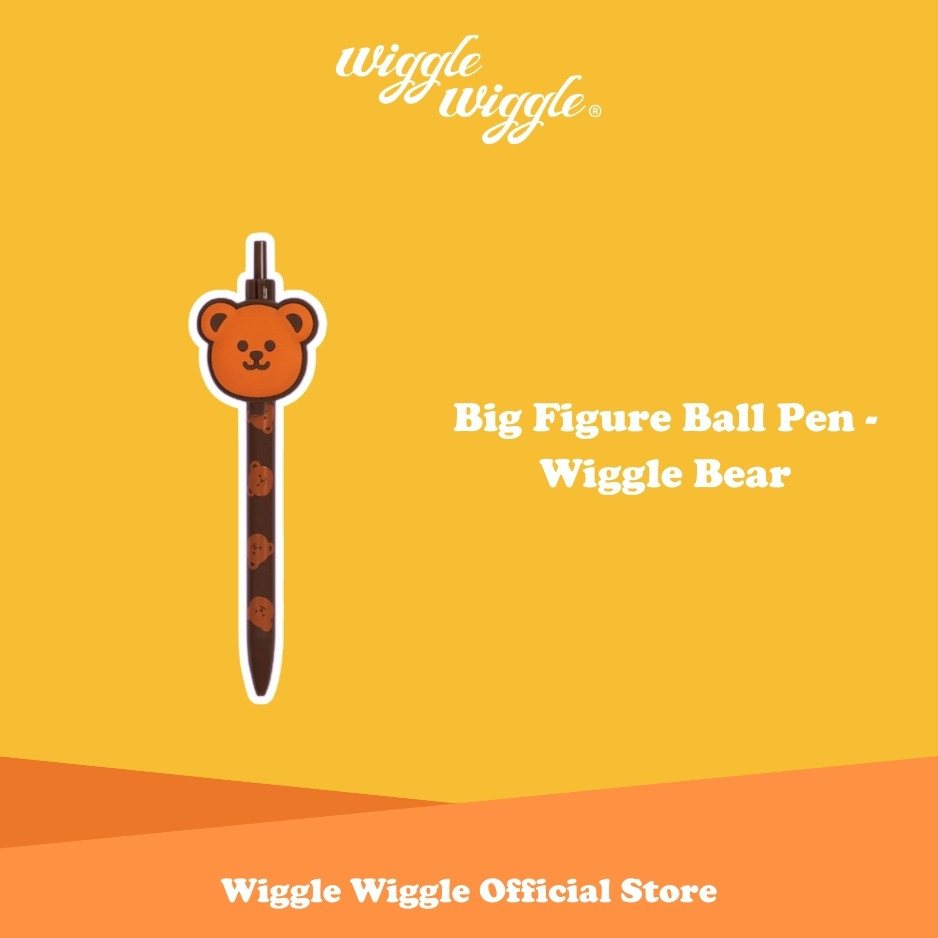 

Wiggle Wiggle Big Figure Ball Pen - Wiggle Bear Pulpen Bolpoin Bulpen Hitam Lucu Korea