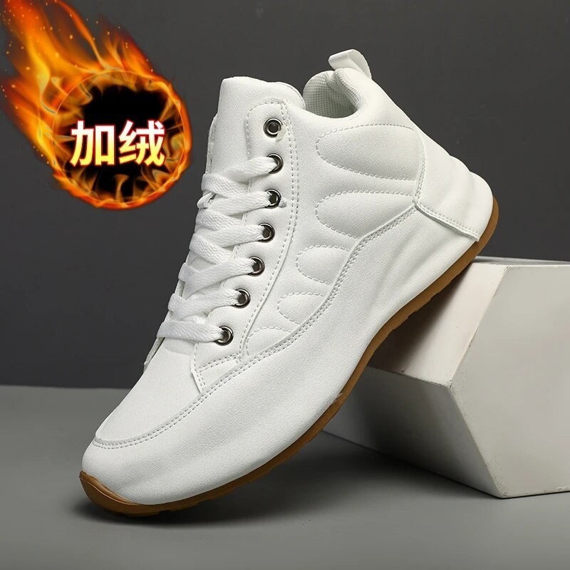 Sepatu Golf kulit profesional Sneakers latihan Golf pria High Top putih sepatu olahraga nyaman Sneak