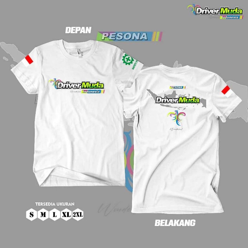 Kaos Baju Driver Muda Wonderful / kaos kata kata / kaos unisex ~