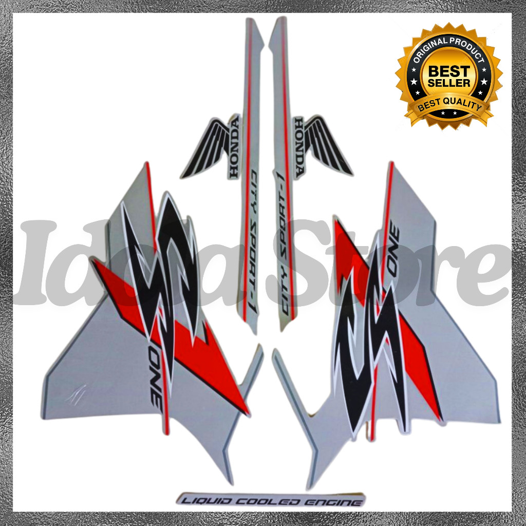 Striping Sticker Honda Cs One Cs 1 Csone Silver List body Motor Cs One Cs 1 Terbaik