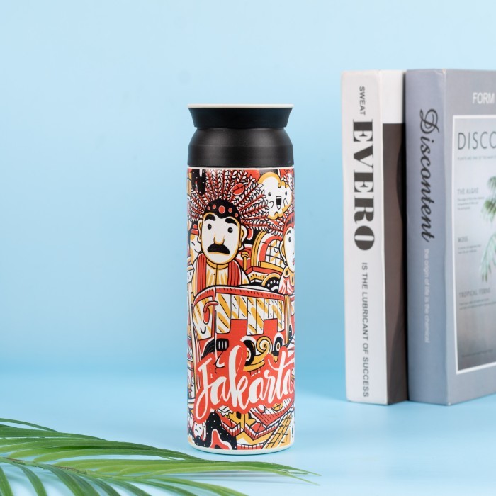 

Tumbler UV Souvenir Kado Oleh Oleh Botol Minum DKI Ibu Kota Selaras Printing - Icon