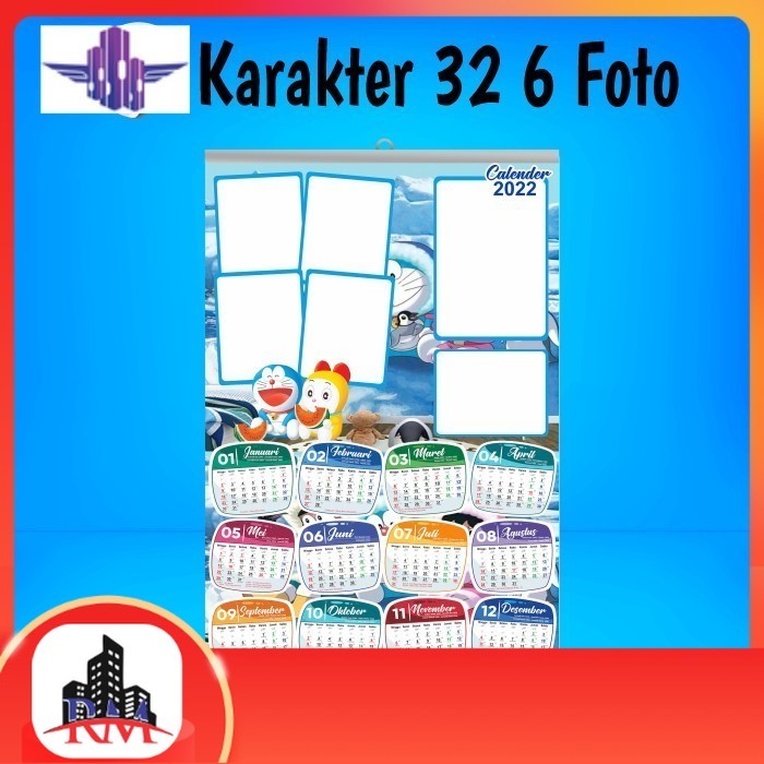 

Cetak Kalender Dinding Custom Foto Karakter Free Desain Part 4 - K-32, ARTPAPER 150gr