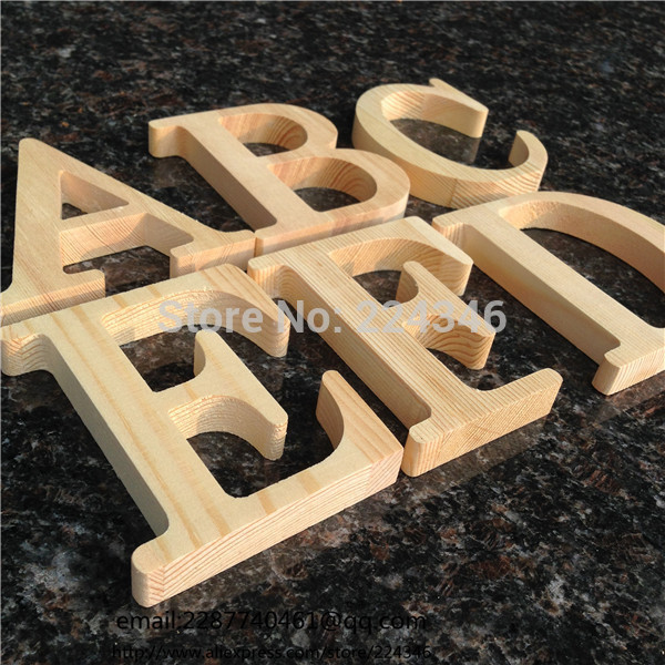 

Wholesale 10cm High Wood Wooden Letters A to Z Alphabet Birthday Gift Bridal Wedding Party Home Decorations Freestaning Letter