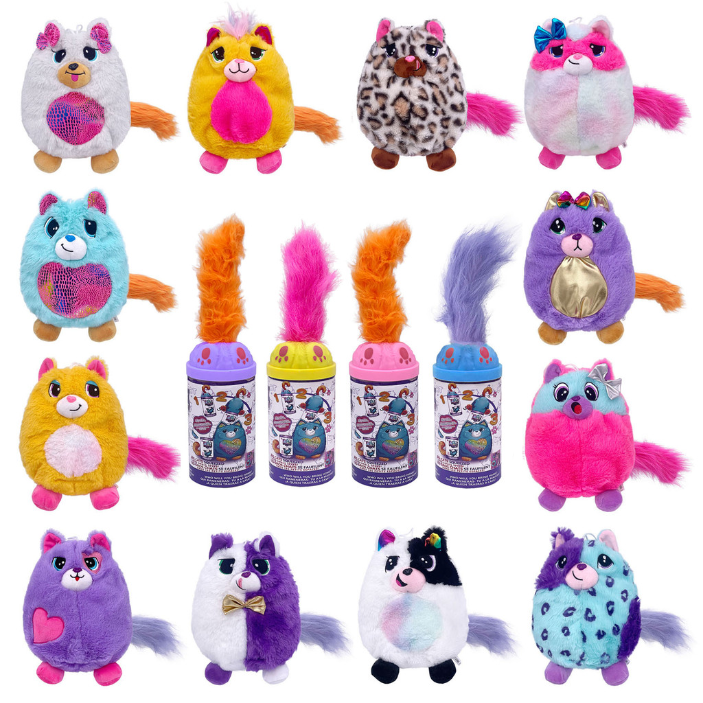 New Surprise Doll Misfittens BigCats Long Tailed Bow Cute Big Cat Soft Doll Anime Game Plushies Toys