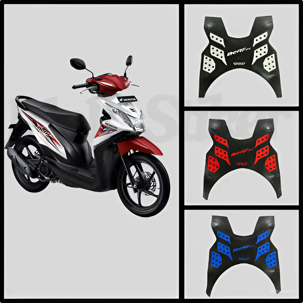 Keset Motor Beat Karpet Beat Fi Tahun 2013 - 2016 Pijakan Alas Kaki Motor Beat Lama
