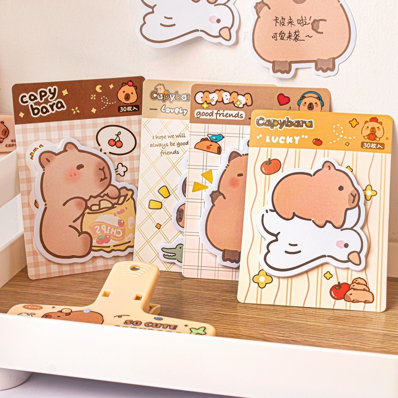 

36pcs/lot Creative Capybara Memo Pad Kawaii Animal Sticky Note Stationery Label Notepad Planner Sticker Post School Supplies