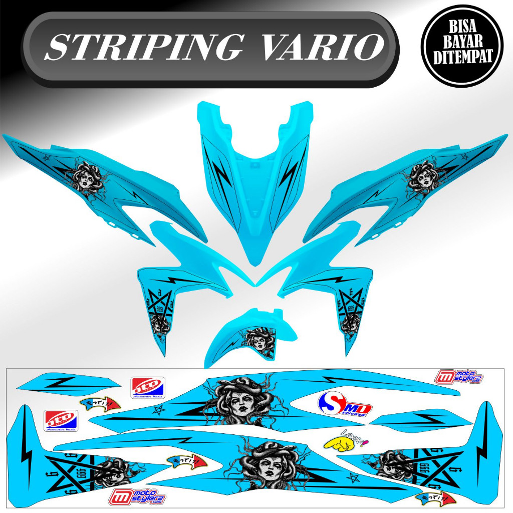 STRIPING VARIO LED NEW 125 / 150 STICKER MEDUSA
