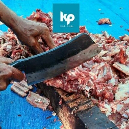 Pisau Daging Baja -Pisau Daging Besar- Pisau Cacah tulang daging sapi kambing kerbau babi baja per m