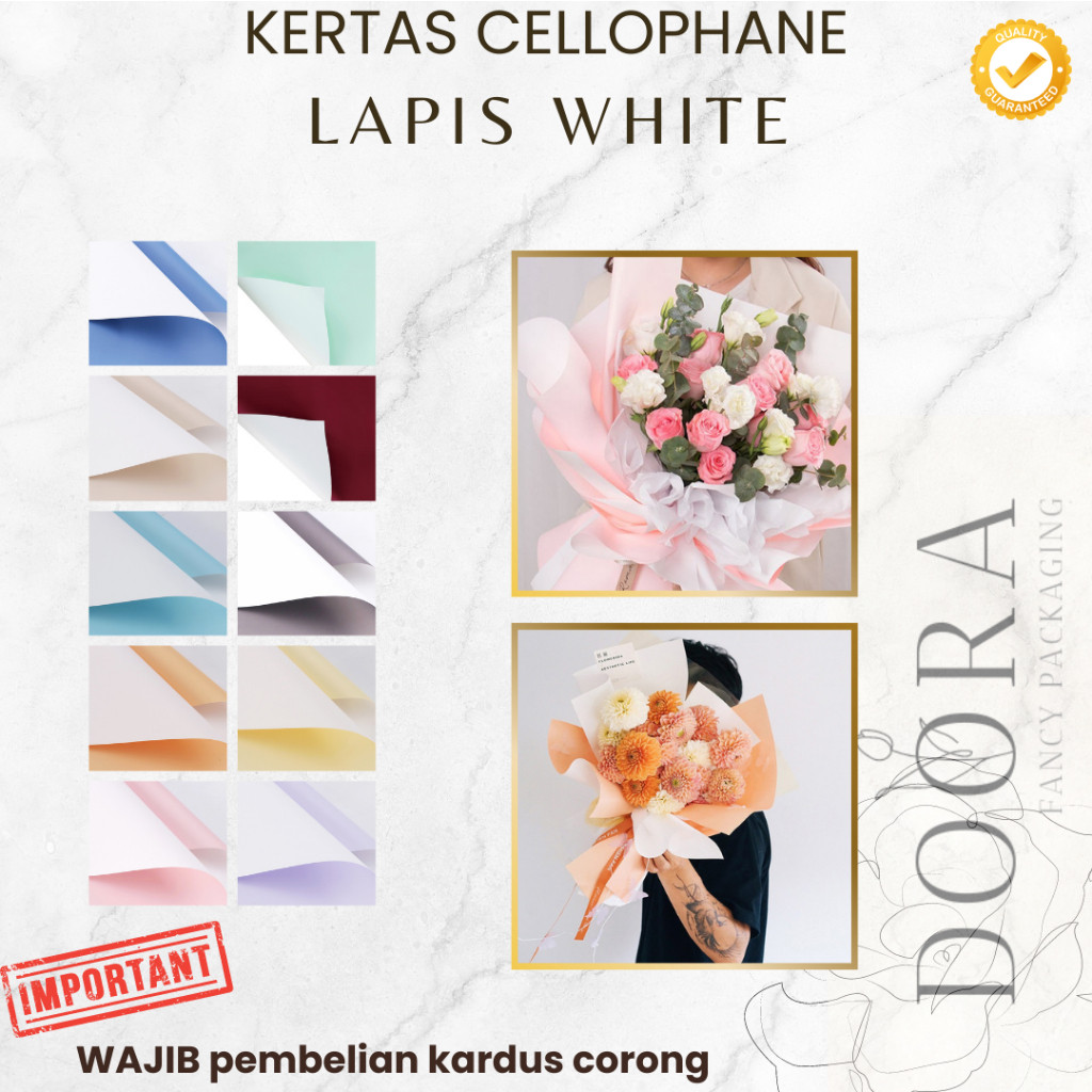 

Kertas Cellophane Buket Bunga Pastel Putih [20lembar]