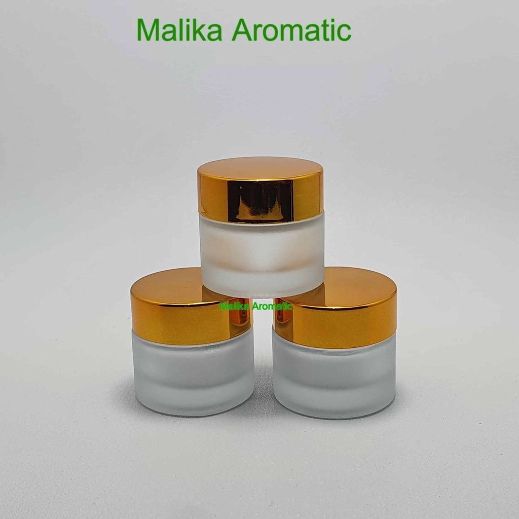 Pot Kaca 10 Gr Bulat Gold / Pot Kaca Emas / Pot Cream Kaca / Pot Krim Wajah / Pot Kosmetik / Pot 10 