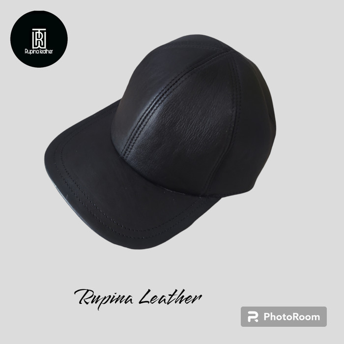 topi kulit baseball ukuran besar jumbo XXL XXXL - tan, L 59cm