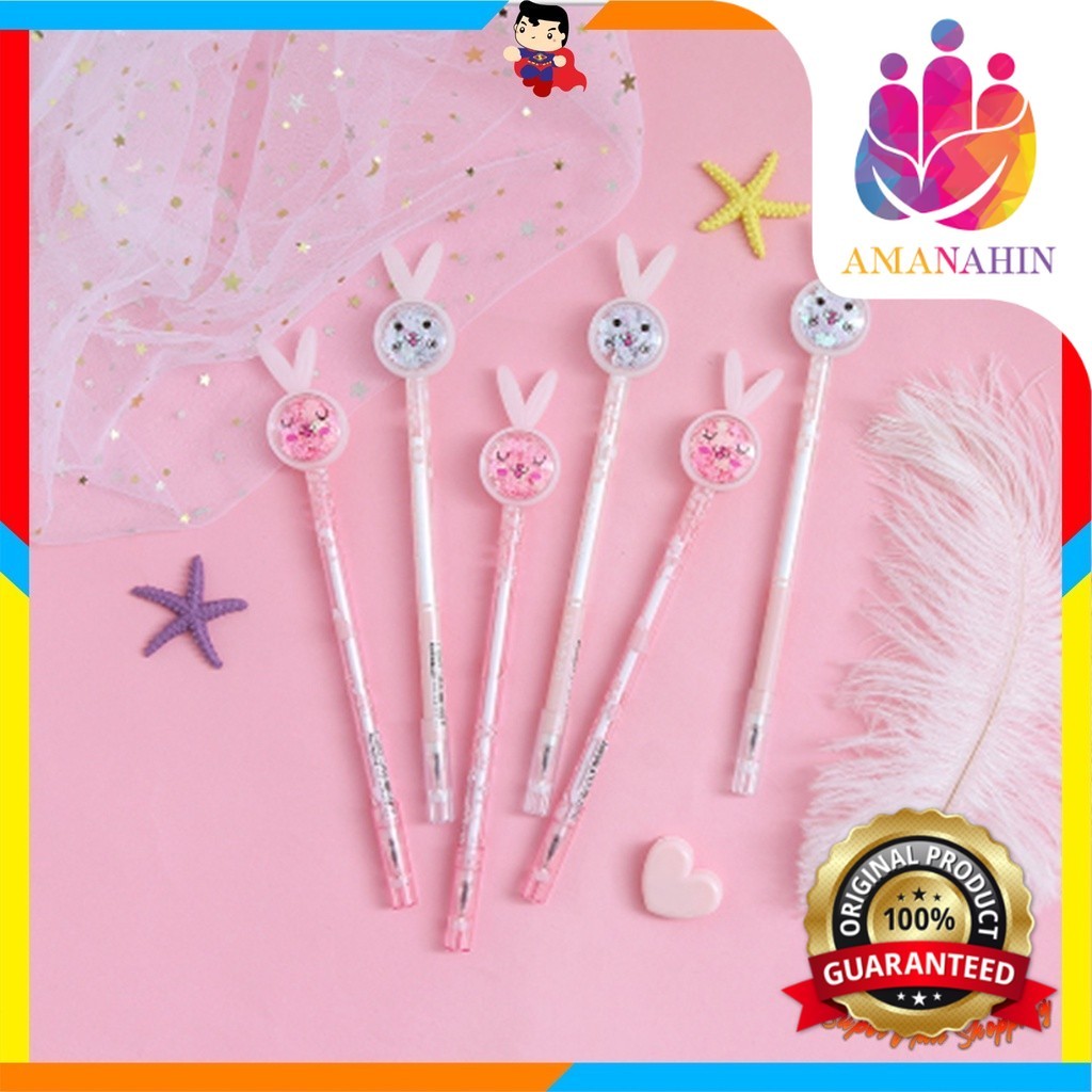 

Pena Karakter Payet Gliter Bunny Lucu Black Ink Gel Pulpen Murah Gel Bolpen Gel Pastel Alat Tulis Sekolah Kantor Murah Import STK