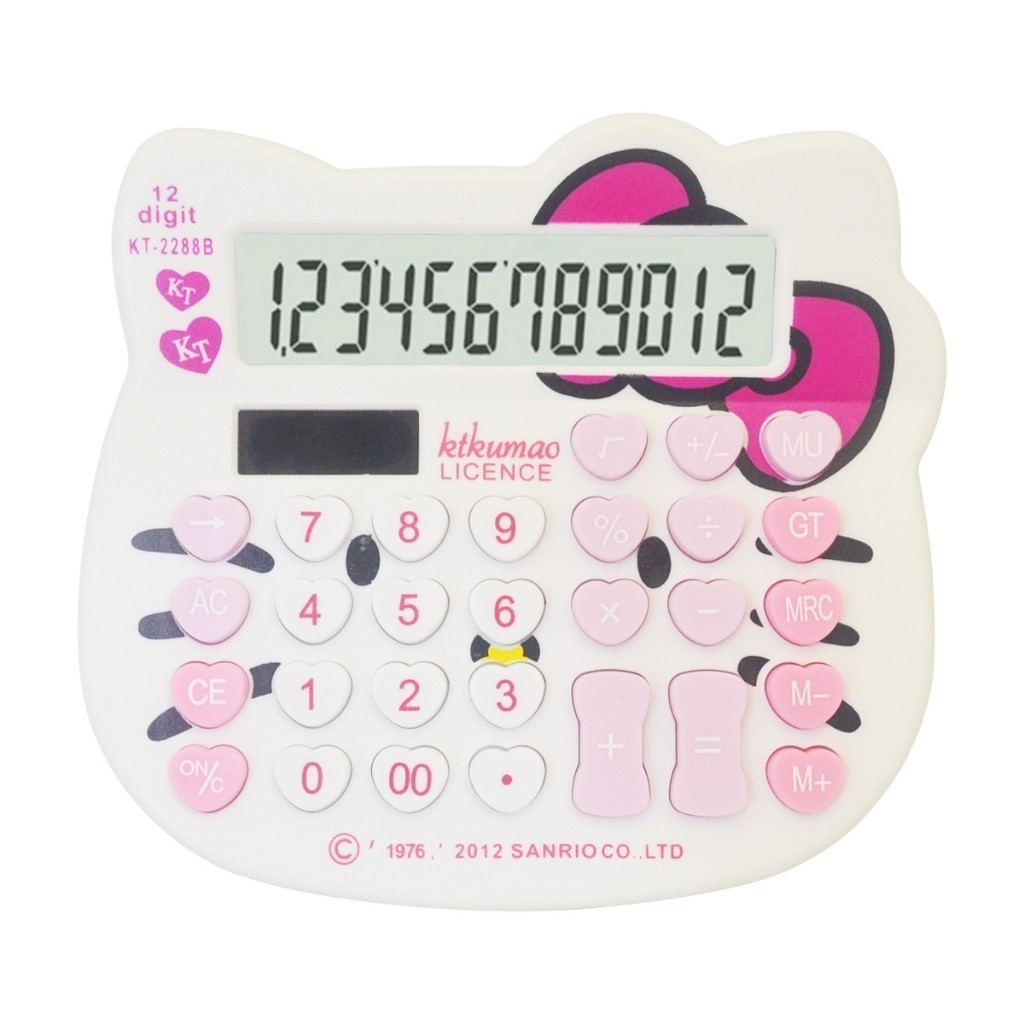 

Calculator Kalkulator Hello Kitty KT-2288/KT-518-12/DD-18-12 Kalkulator 12 Digits