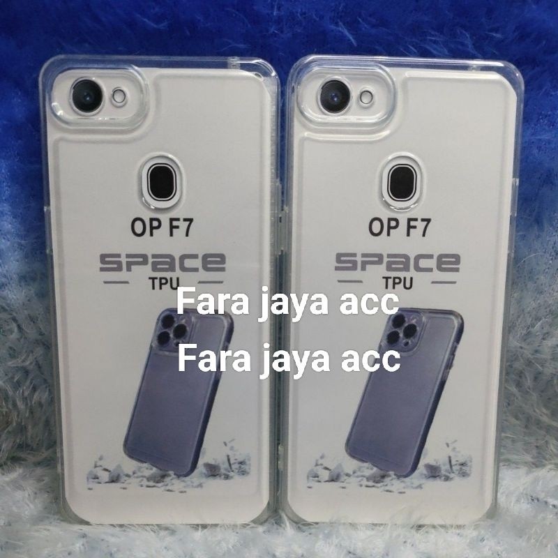 Soft Case Original Space Transparan Oppo F7 Silikon+Protec Camera