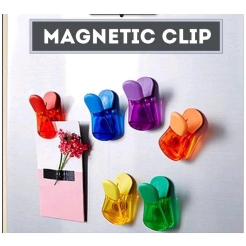 

[KM] Klip Magnet Kulkas Penjepit Kertas Snack Magnetic Clip Jepitan Magnet Note Pesan Tempel Catatan Pengingat