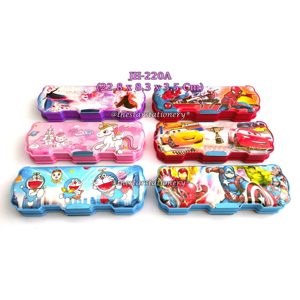 

(1 Biji) Kotak Pensil Magnet Segi 8 JH-220A Karakter / Tempat Pensil Magnet 22.8 x 8.3 x 3.5 Cm