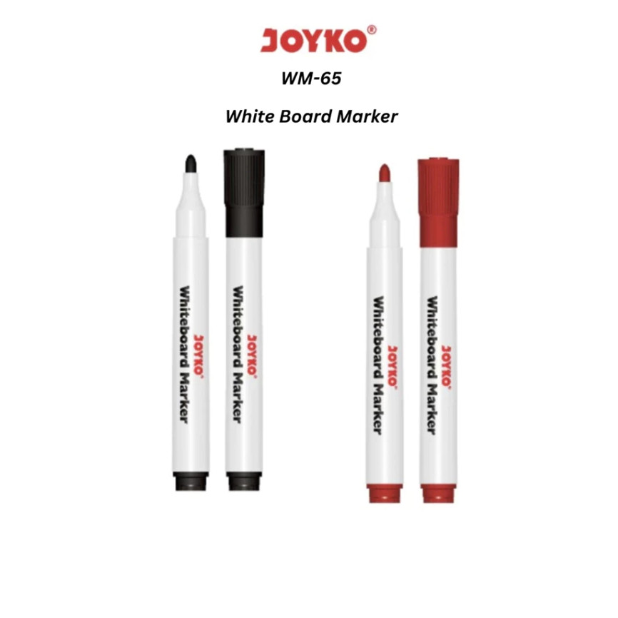 

Spidol Papan Tulis Dapat Dihapus Whiteboard Marker Joyko WM-65 Black [PER 1 PCS]