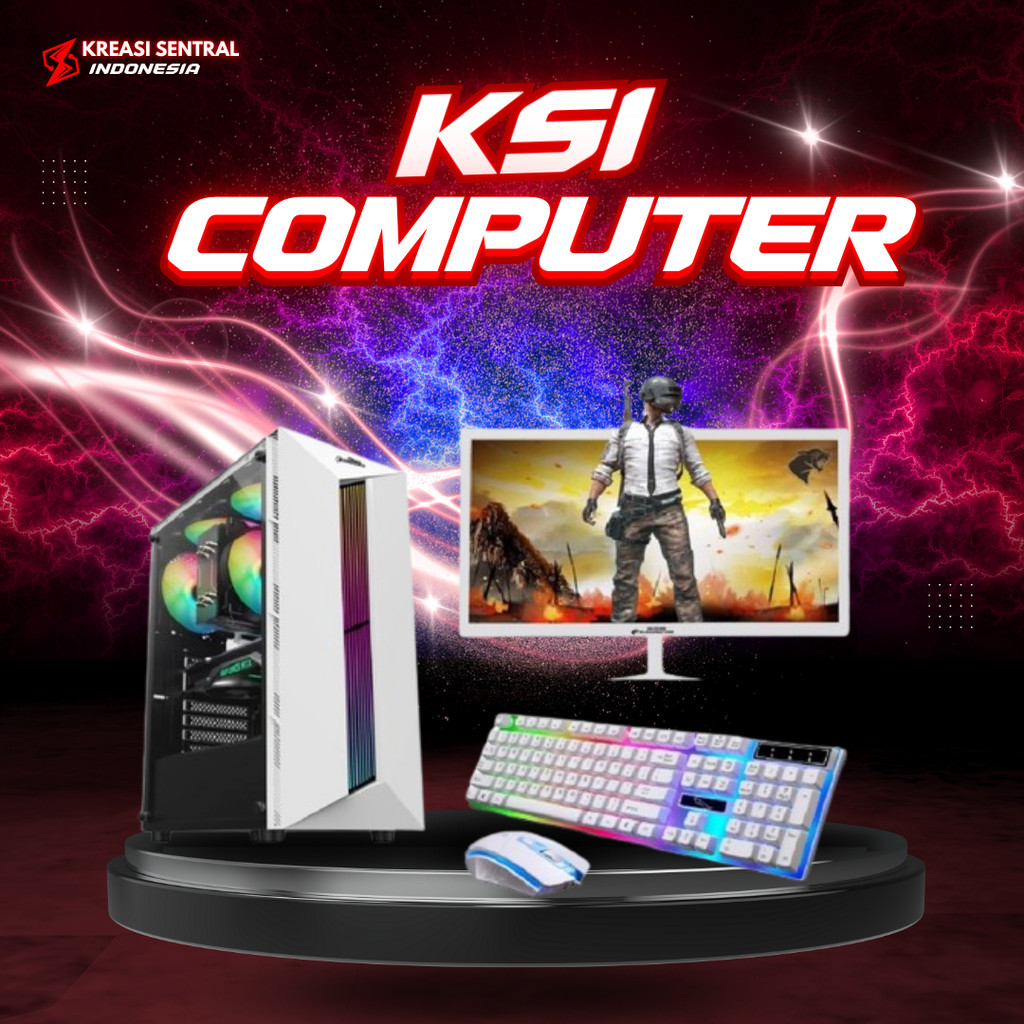 PC RAKITAN GAMING FULLSET AMD RYZEN 5 5600G SSD 1TB LED 27"