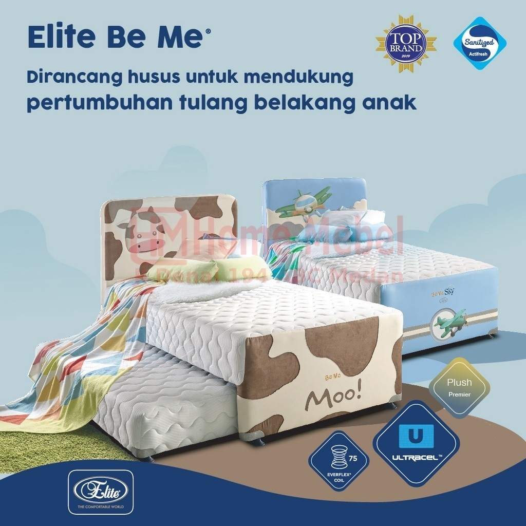 PROMO TERMURAH Bed Sorong Elite Springbed Bed Dorong Bee Mee Moo/Sky Elite Uk. 200 x 120 - HOMEMEBEL