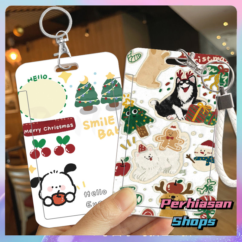 

ID CARD HOLDER MOTIF KAWAII TEMPAT KARTU PHOTOCARD PHOTO CARD Dilengkapi Dengan Tali Tangan Berkualitas Tinggi Mendukung Diskon Untuk Pembelian Grosir, Anjing-anjing yang lucu merayakan Natal dengan senang hati bersama-sama