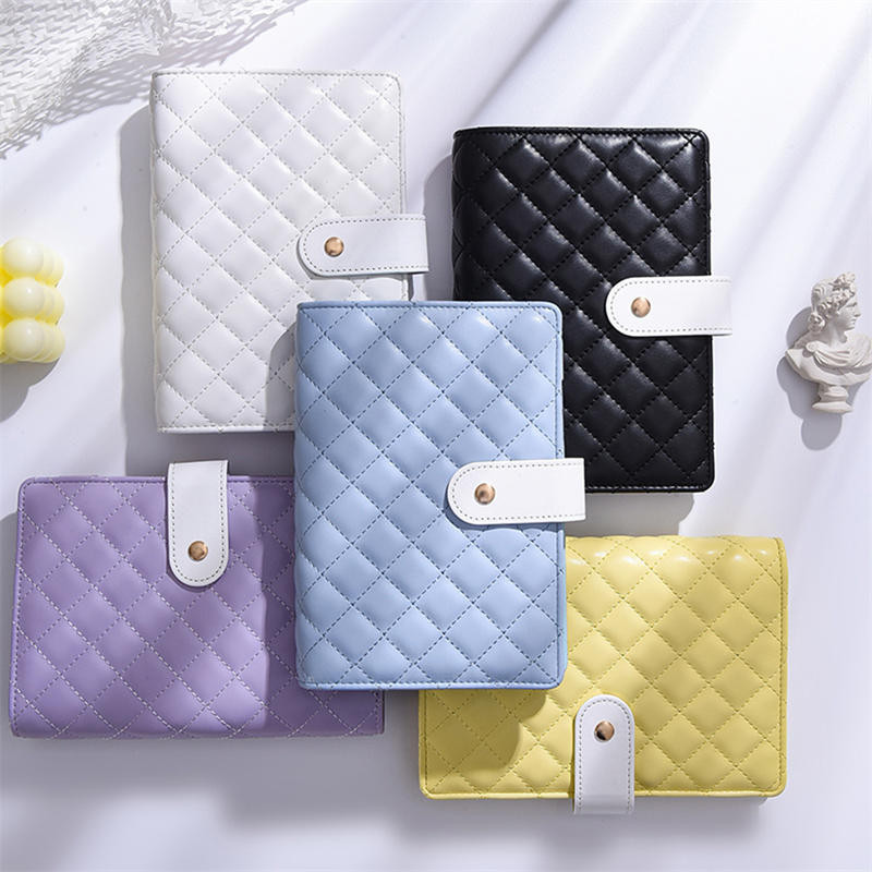 

Fashion Color Cover A6 Bread Macaron PU Leather Loose Leaf Handbook Creative Cash Budget Planning Notebook Cute Notebook