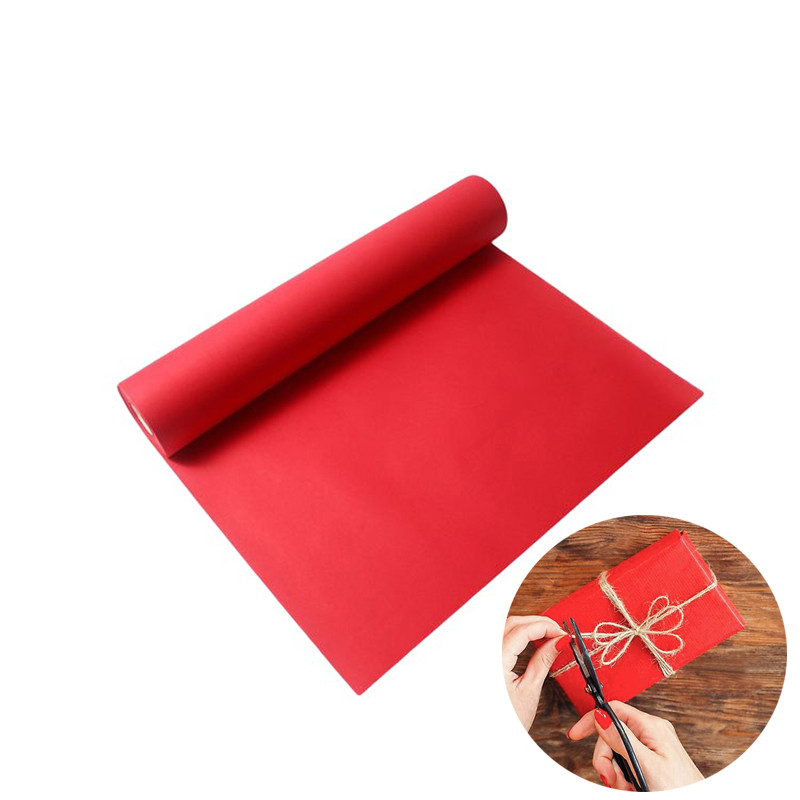 

Red CRAFT ART KRAFT GIFT PAPER Wrap Packing Material Flower Wrapping Kraft Painting Stationery Paper Sheet Colored Cardboard
