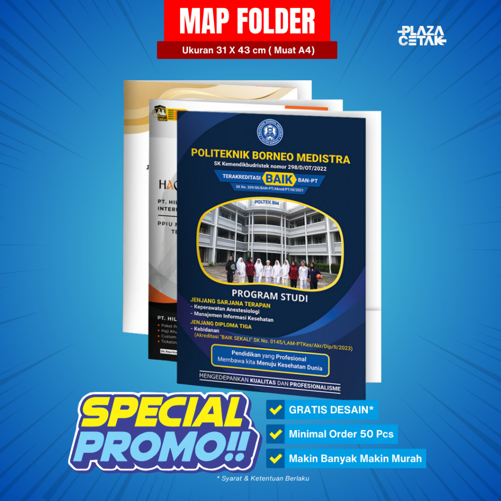 

Map Folder A4 Cetak Custom (Minimal 50 pcs)