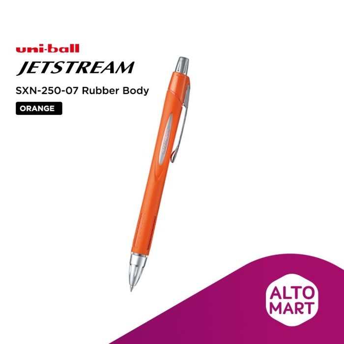 

[Premium]BEST Uni Ball JETSTREAM SXN-250-07 Rubber Body 0.7 mm Ballpoint Pen Uniball - Orange