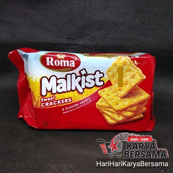 

MAKANAN RINGAN BISKUIT ROMA MALKIST CRACKERS 105GR