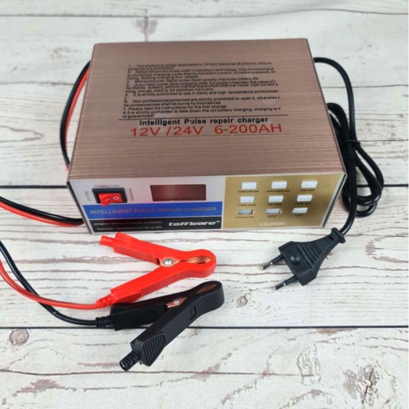 Taffware Charger Aki Mobil Lead Acid Smart Battery Charger 12V/24V 200AH - LD-002S