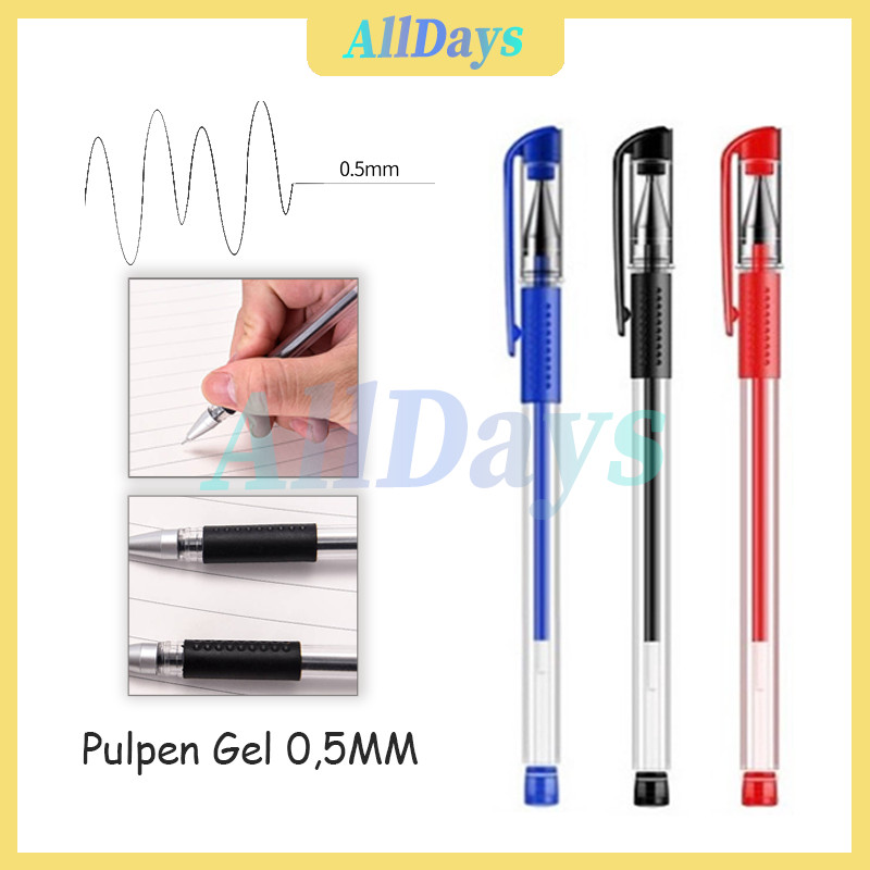 

Pen Alat Tulis Gel Tebal 0.5 MM /Bolpen Standard Pena /Pena Standart Hitam Merah Biru 0.5 mm